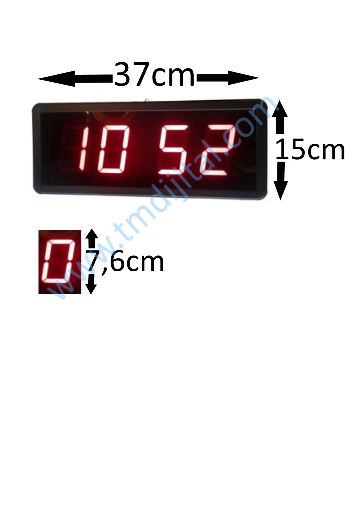 

Digital Led Clock, Case Size: 15cm x 37cm, Display Height: 76mm