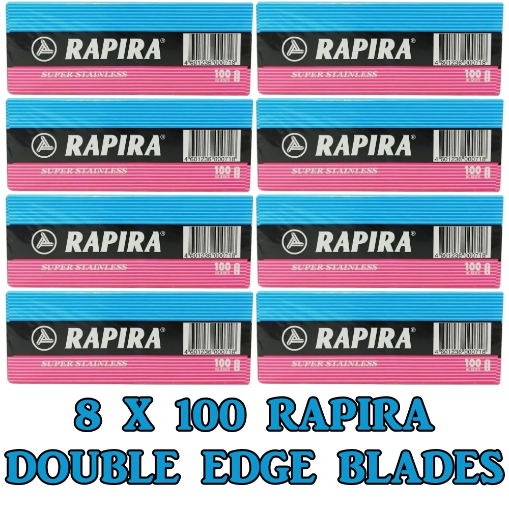 Rapira Double Edge Razor Blades 8 Pack/800 Pcs