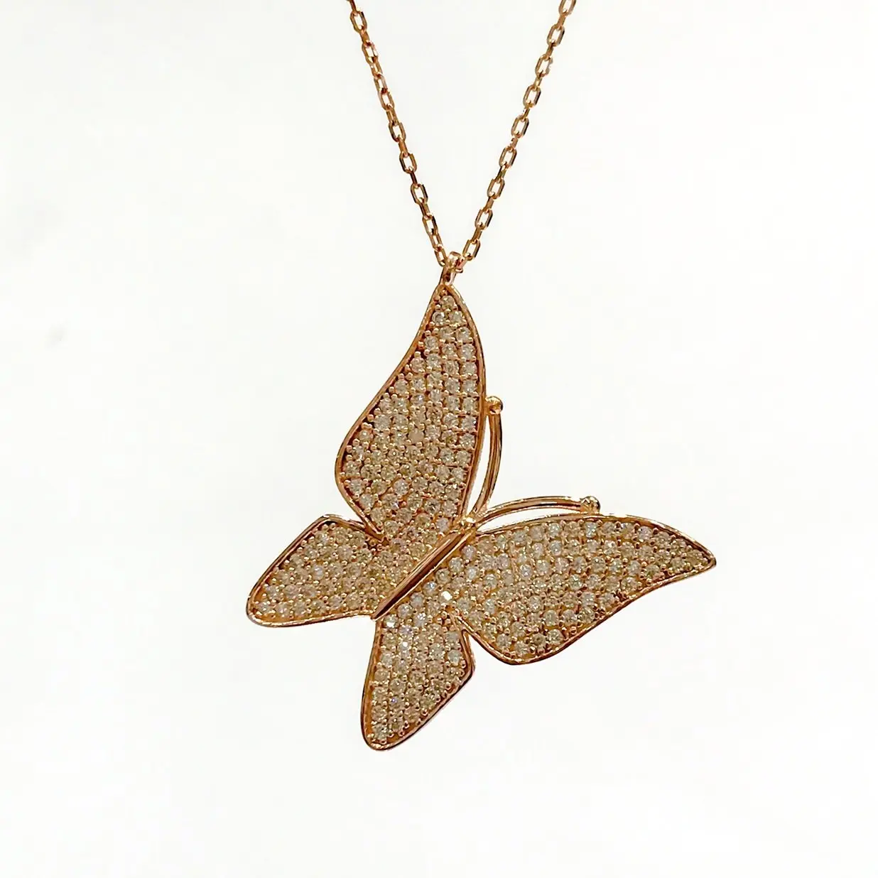 

Large Butterfly Custom Quality Silver Necklace
