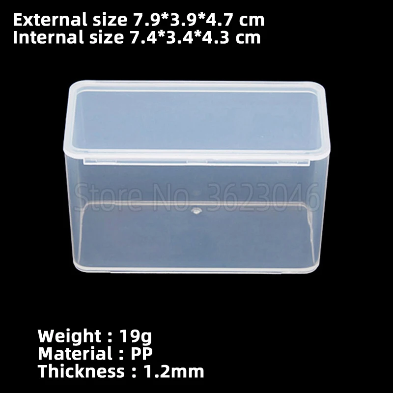 

10 pieces Rectangle Tool Case Parts Accessory Organize Storage Screw Sample Transparent Box F04
