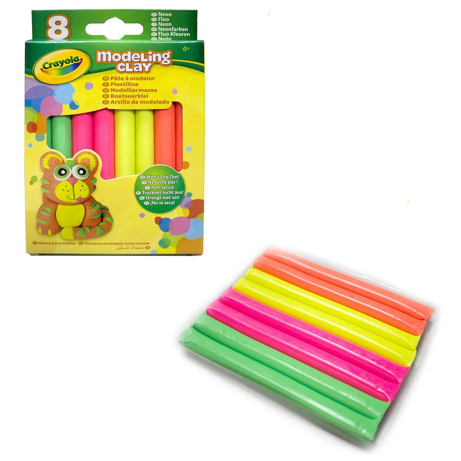 Plasticine Crayola non-drying 8 PCs in assortment | Канцтовары для офиса и дома