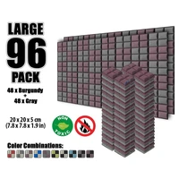 arrowzoom 96 pcs 7 8 x 7 8 x 1 9 color combination hemisphere grid tile studio sound absorbing panel acoustic foam treatment