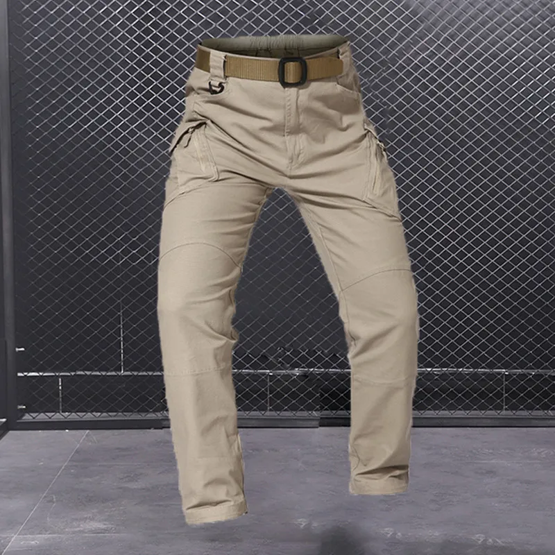 

Tactical Pants Mens New Casual Cargo Pants Multiple Pocket Elasticity Slim Trousers Waterproof Wear Resistant Military Army Pant