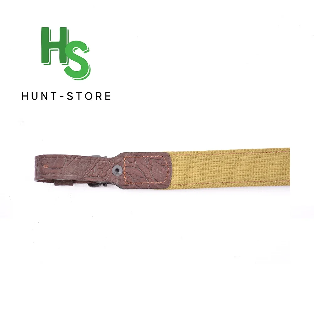 Ремень ружейный комбинированный ХСН из натуральной кожи / лента ЛРТ двухточечный