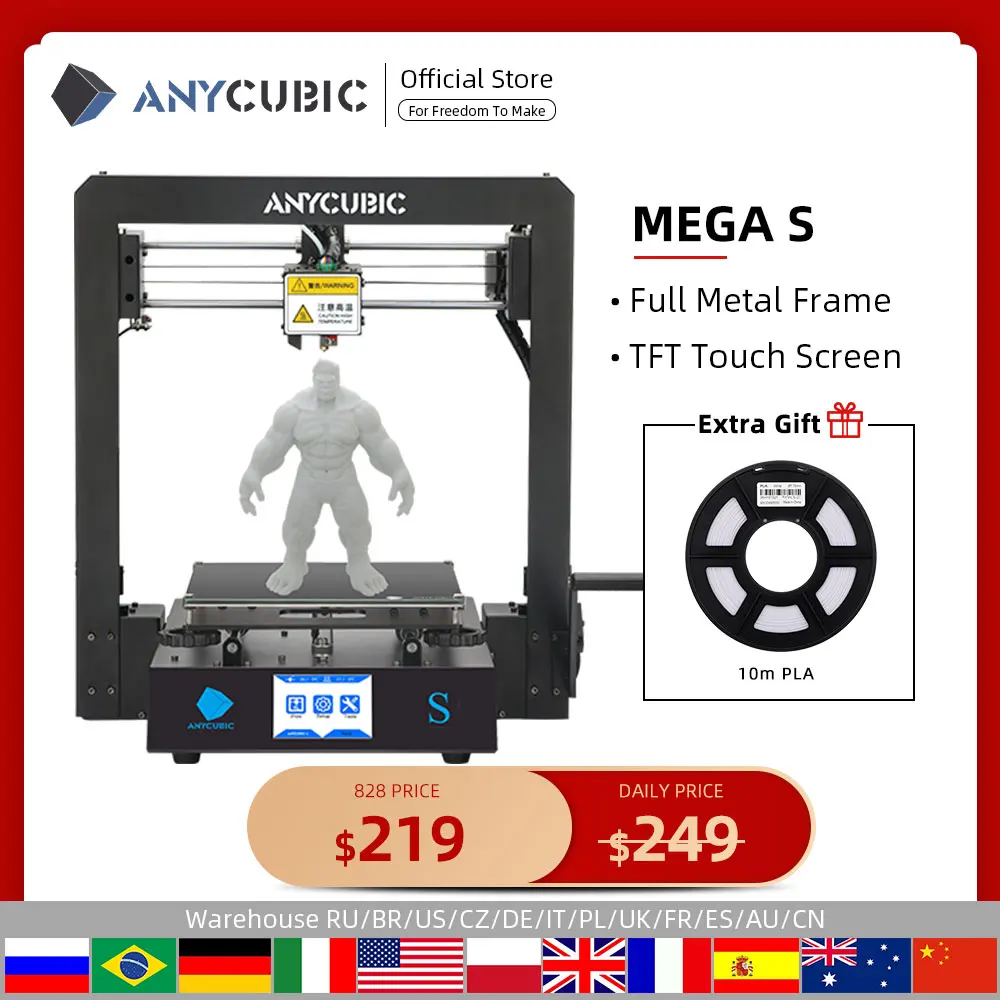 ANYCUBIC ультрабаза с подогревом кровать самоклеящаяся 3D принтер платформа 200 мм/240