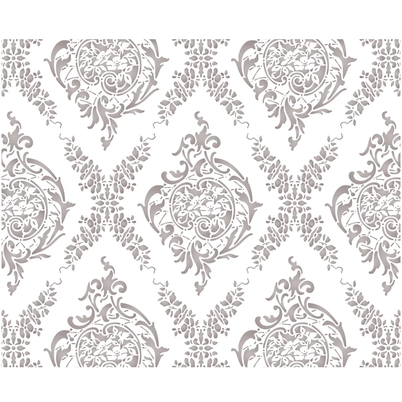 Многоразовый обойный трафарет &quotКлассические обои 396&quot - пластиковый шаблон для