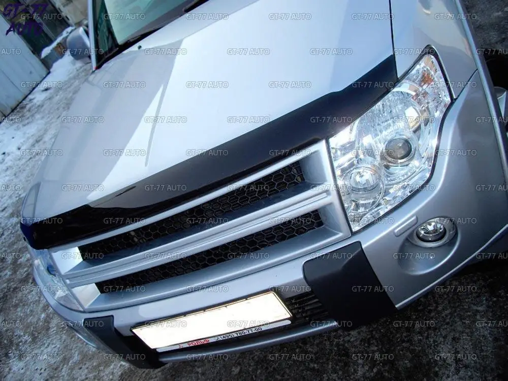 Решетка радиатора с перекладиной и сеткой чехол для Mitsubishi Pajero 4 2006 2015 защитный