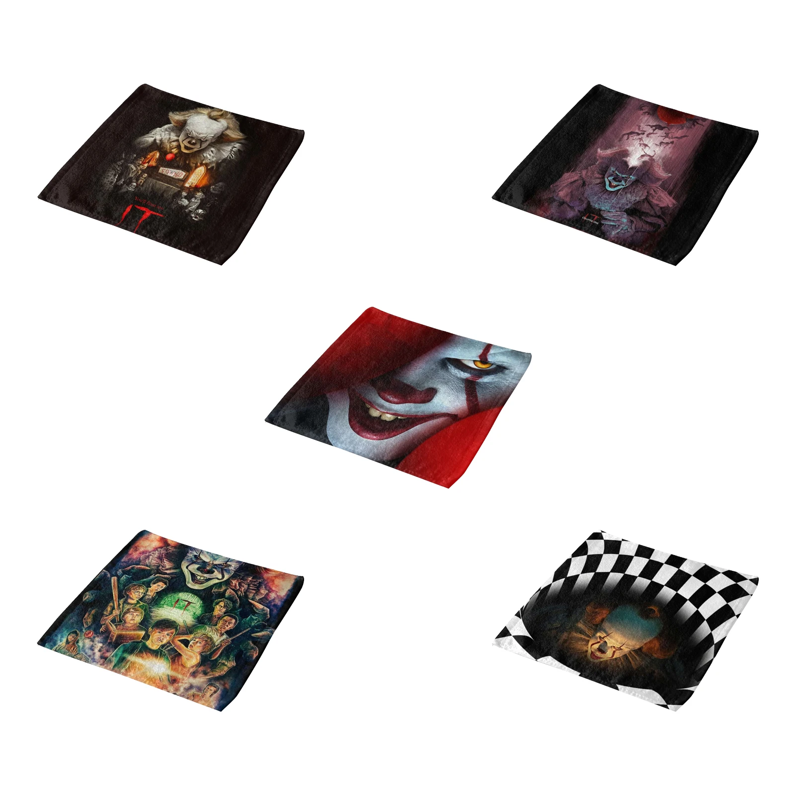 

Horror Movie Halloween IT Pennywise Super Soft and Absorbent 100% Towel Washcloth Hand Towel for Bathroom