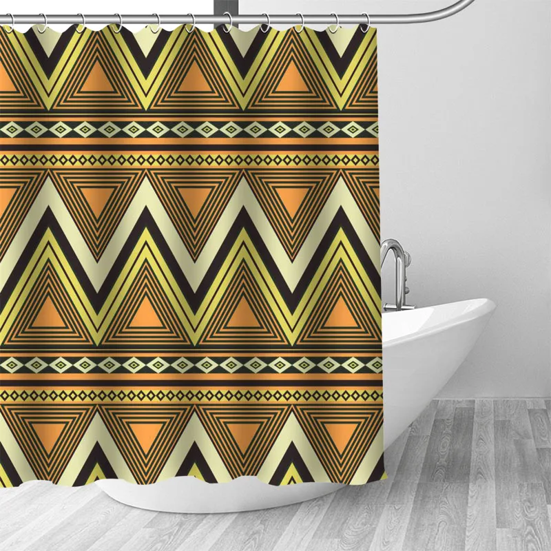 

African Pattern Shower Curtain Waterproof Fabric Bathroom Curtain Nature Bath Curtains Opaque Curtain Bath Things