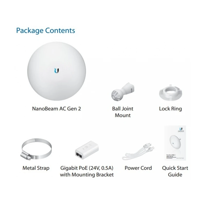 Ubiquiti NanoBeam 5AC Gen 2 (NBE Gen2) Точка доступа|Точки доступа| |