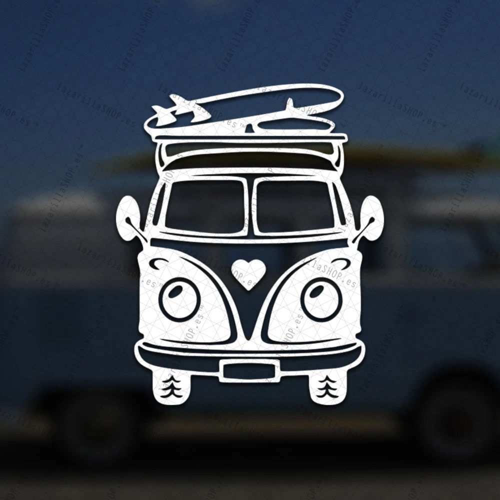 Наклейка для кемпера серфинга FURGONETA VW VINILO TRAVEL SURF 12X10CM V W VAN CALIDAD lazarillaSHOP - купить по