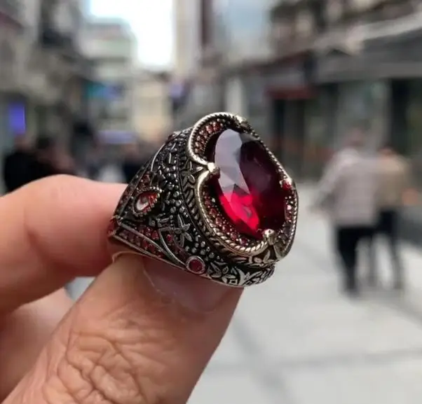 

Silver Ring For Men 925 Made in Turkey With Zircon Stone .. Guaranteed High Quality .. Turkish Jewelry
