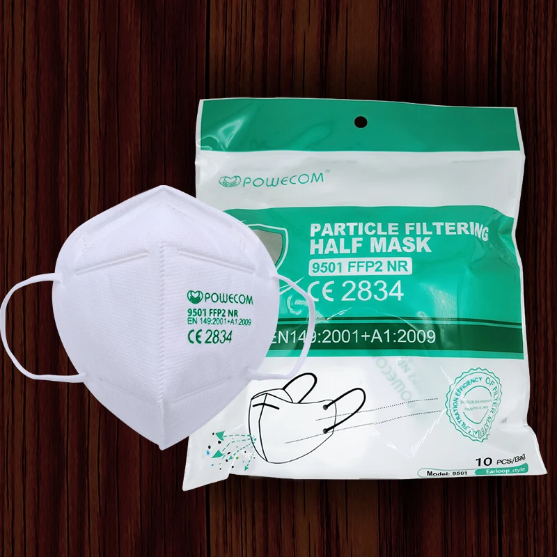 

FFP2 Mask POWECOM 10/20Pcs CE 95% Filtration 5 Layer Filter Respirator Reusable Masks Safety Hygienic Mask Mouth Cover Muffle
