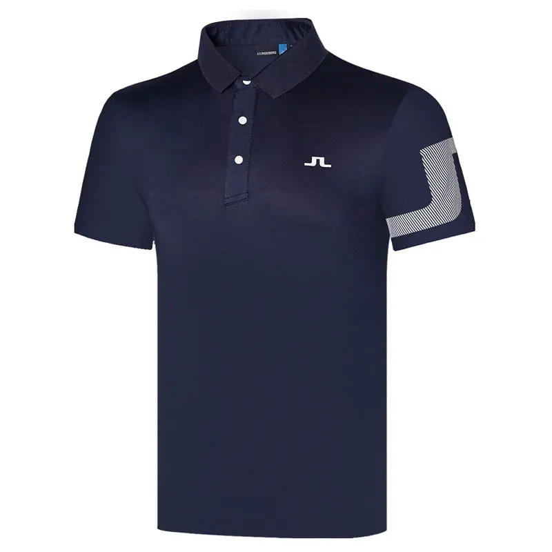 

Summer Golf Clothing Men's Short Sleeve Golf T-Shirt Royal blue or White Color JL New Breathable Outdoor Leisure Sports Shirt