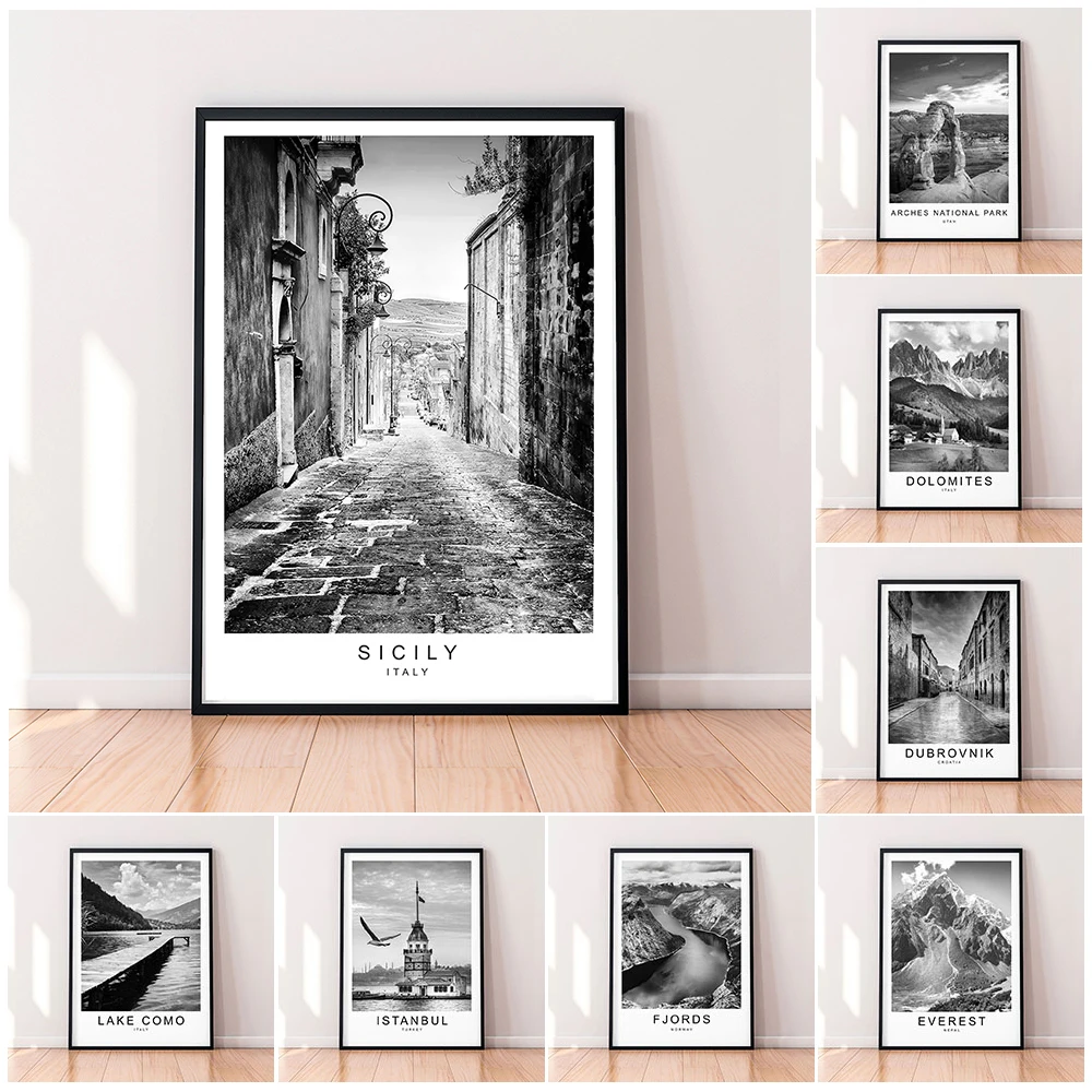 

New York City And Statue Of Liberty Prints Turkey,London,Italy Wall Art Canvas Painting Travel Poster Minimalist Home Decoration