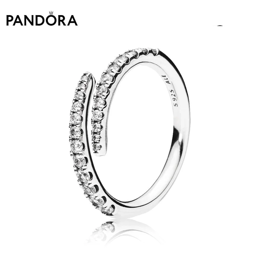 Кольцо PANDORA &quotПадающая звезда&quot серебро 925 прозрачный цирконий оригинал|Кольца|