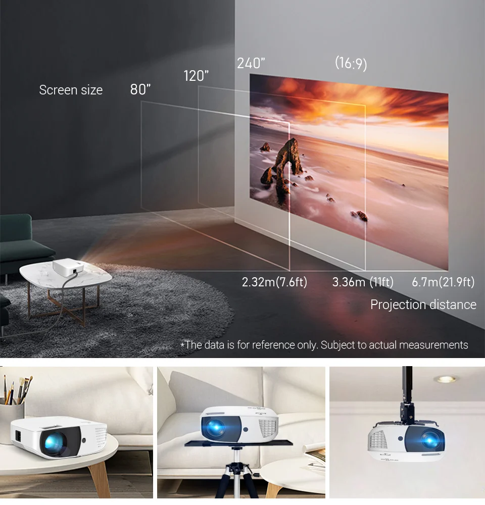 Hot BYINTEK K20X Full HD Native 1920*1080P Smart Android WIFI LED Video LCD Home Theater Projector for Smartphone 3D 4K Cinema small projector