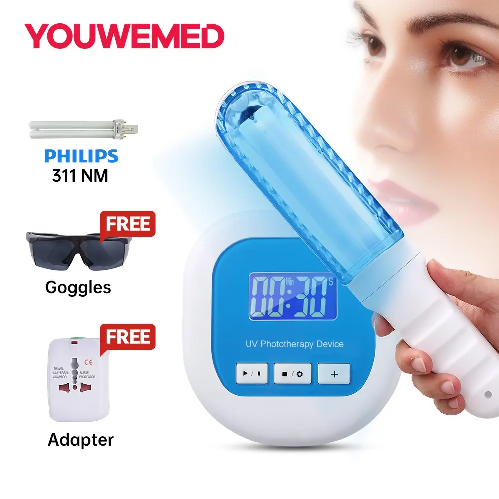 

YOUWEMED UVB Phototherapy Instrument 311 NM Narrowband Ultraviolet Lamp Laser Treatment Anti Vitiligo Psoriasis White Spot Skin