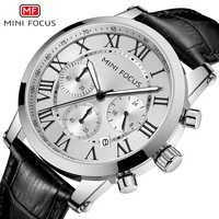 brand luxury mens watches business fashion watch for men waterproof calendar luminious genuine leather band wrist watch