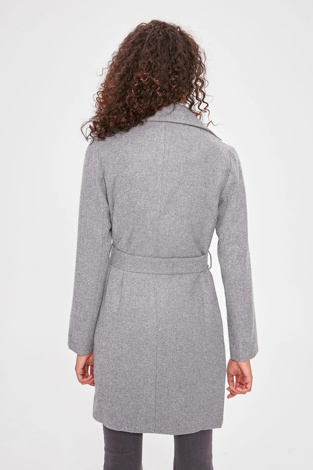 Trendyol Arched Herringbone Pattern Stamp Coat TWOAW20KB0105 | Женская одежда