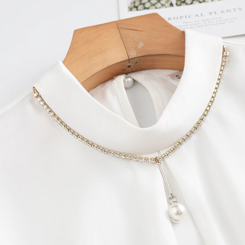 Женская блестящая блузка Lenshin рабочая одежда высокого качества женские топы для