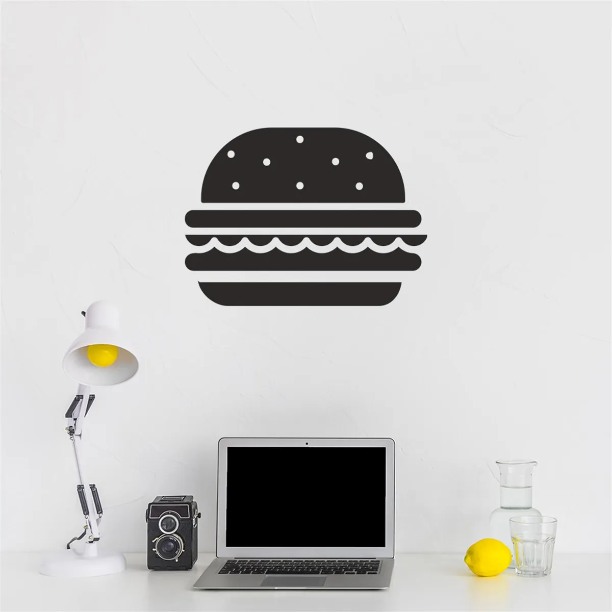 

3D Wall Wood Laser Cut With Hamburger Design Wall Decoration Decor New Style Your Home Office Art Decoration home Gifts Vintage