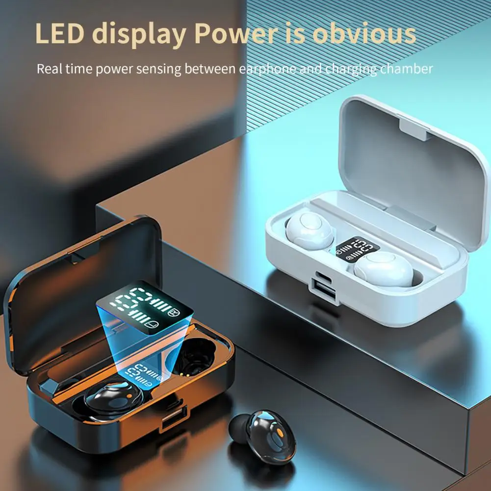 

10pcs lot LB-9 Wireless Earphones LED Digital Display Long Standby Time TWS Bluetooth 5.0 Stereo In-ear Earbuds for Gamin