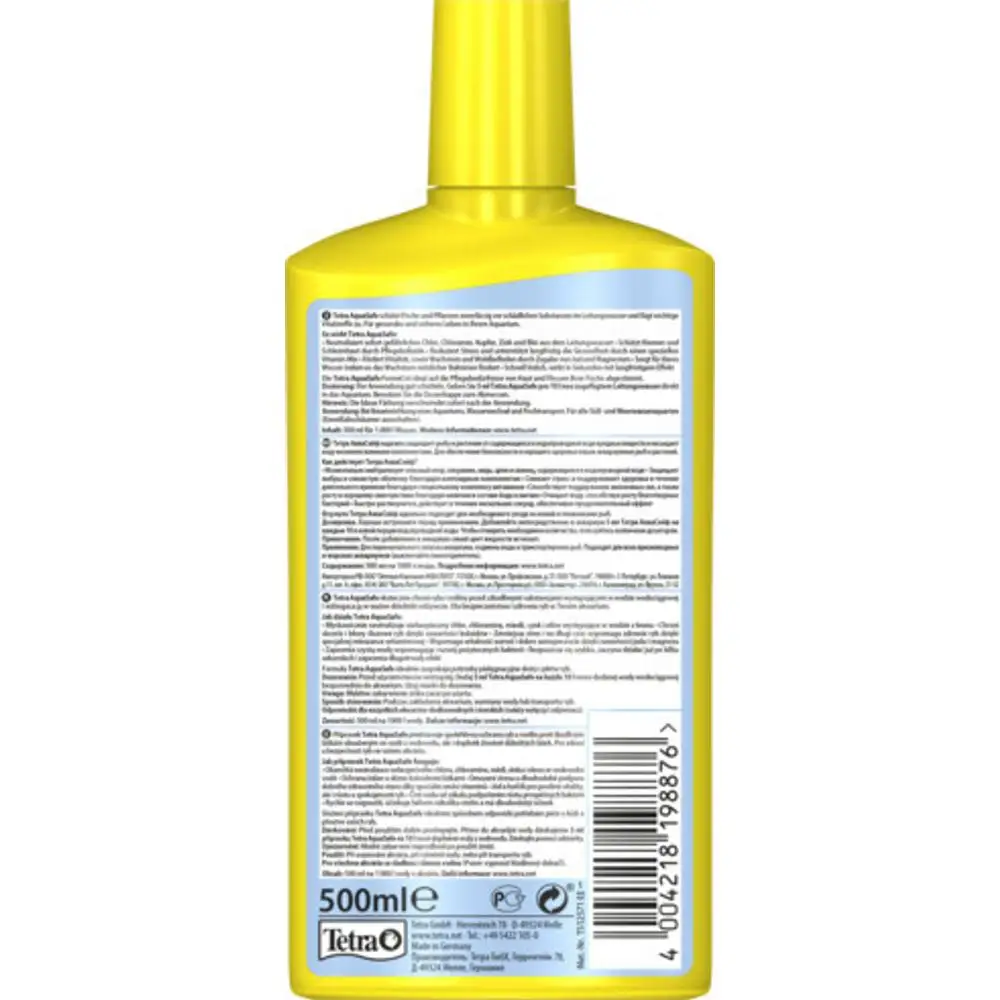Means for aquarium water Tetra Aquasafe 500 ml Accessories Fishkeeping treatment system tap neutralizer fish protection vitamin B complex beneficial