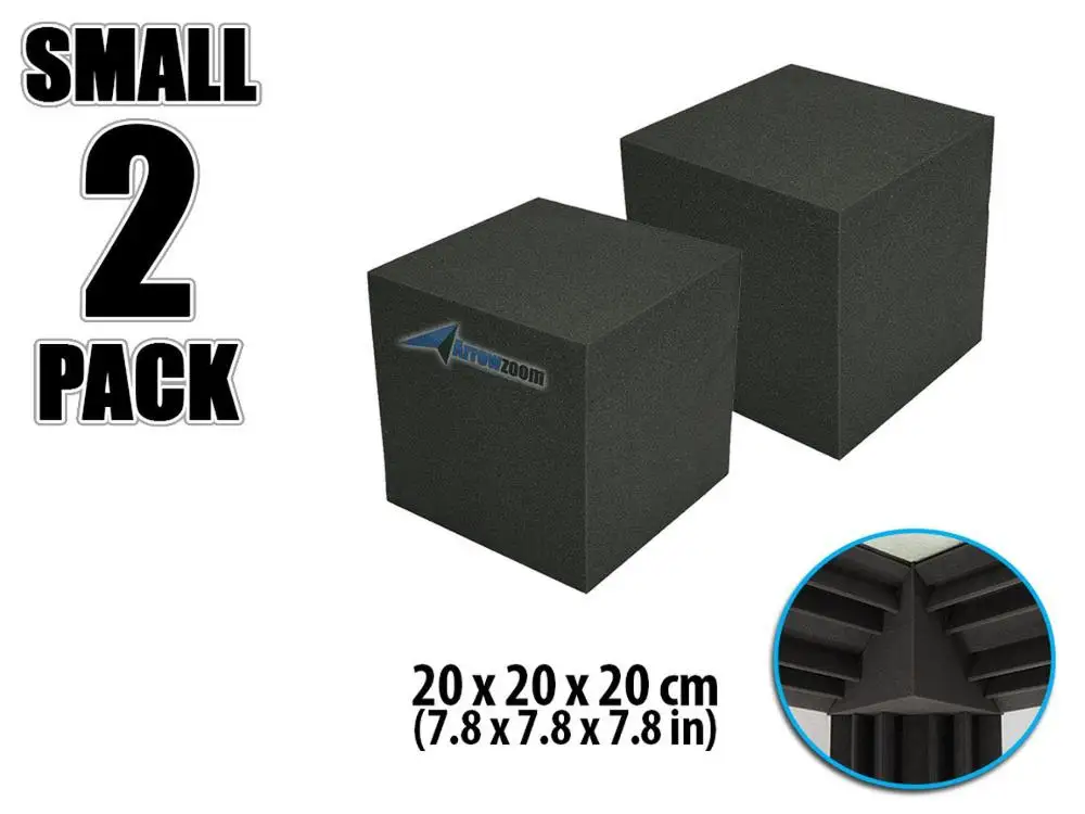 Arrowzoom 7," x 7,8" x 7," мини-угловой кубический пенопласт студийная панель Звукопоглощающая акустическая обработка - Цвет: 2 pcs pack