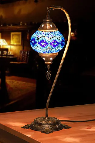 Ручной работы гусиная шея мозаики настольные лампы Турецкая лампа мозаичная |
