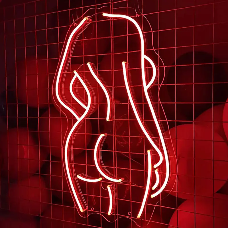 Неоновая вывеска на заказ для обнаженной леди неоновый светильник с