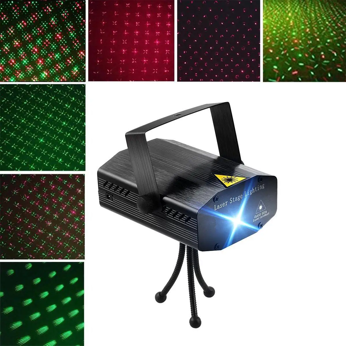 Мини проектор лазерный Mini Laser Stage Lighting чёрный |