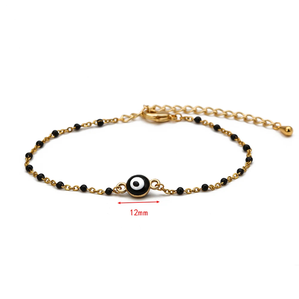 MEIBEADS 1pc Minimalist Evil Eye Beads Link Chain Bracelet Bangle MIYUKI Jewelry Fit Women Party Weddings | Украшения и