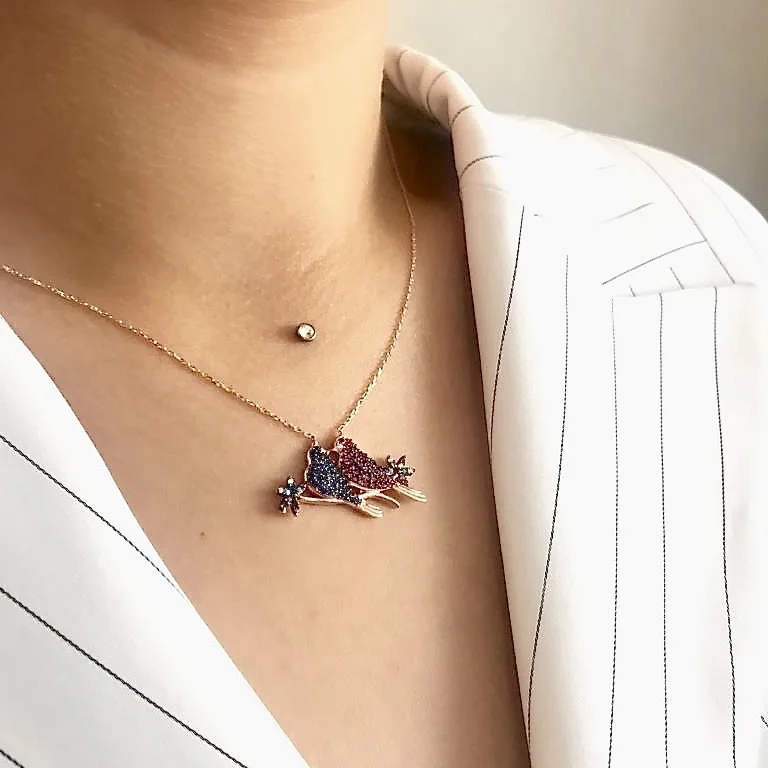 

Love Birds for 925 Silver Necklace