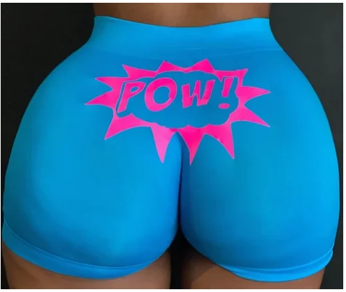 Шорты женские с эластичным поясом пикантные облегающие Короткие штаны принтом в