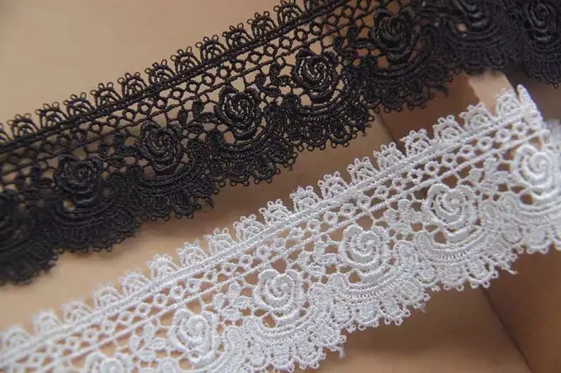 

5 Yards off White Venise Lace Trim Crocheted Lace Trim Bridal Lace Trim,