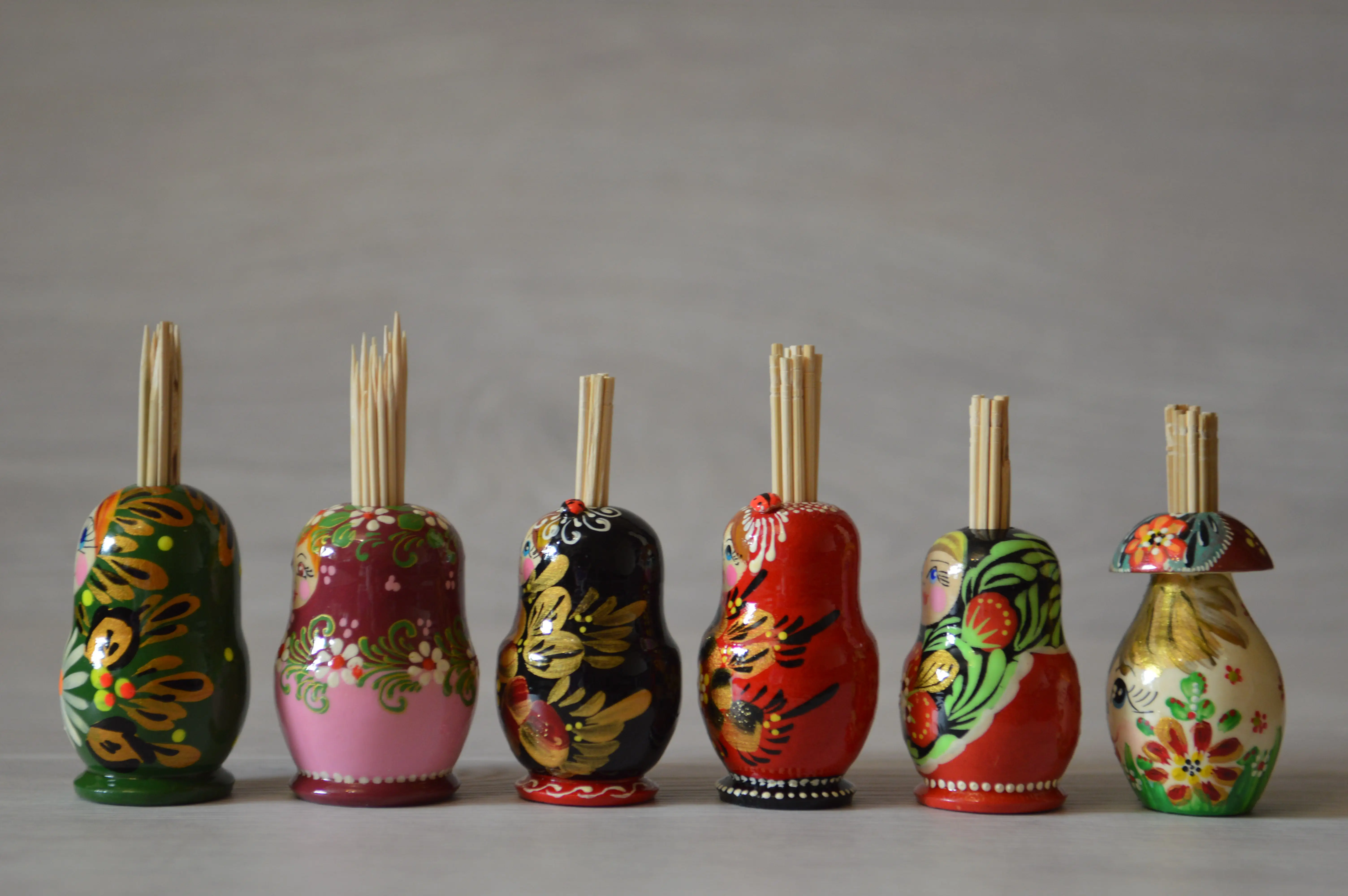 Matryoshka-case for Toothpicks Handmade Gift Russian Souvenir Made in Russia |