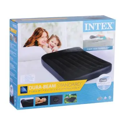 Кровать надувная с подголовником INTEX ФУЛ 137x191x25 см | Спорт и развлечения