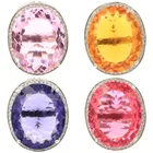 25x21 мм Изящный Тонкий Золотой Цитрин розовый кунцит иолита Аквамарин розовый морганит CZ женские ювелирные изделия невесты изящные серебряные кольца