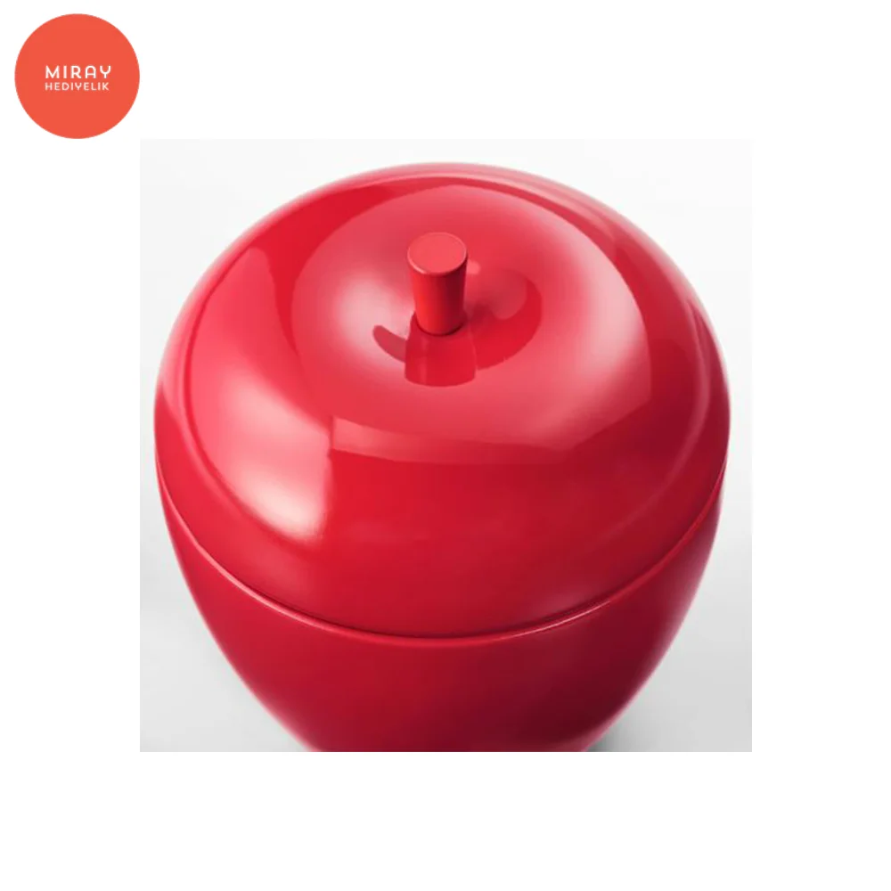 IKEA Winter Fashion Christmas Decor Scented Candle In Metal Tin Red Apple Design 2022 Vanilla Aroma Cinnamon | Дом и сад
