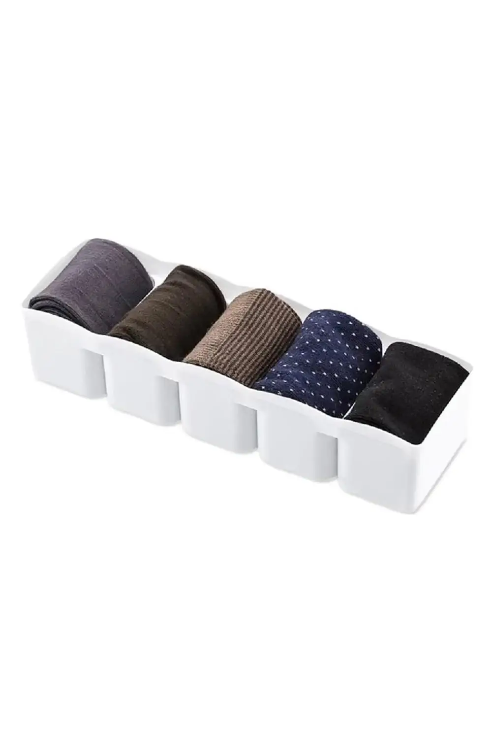 

3-Part 5-Compartment Organizer Storage Boxes Underwear Divider Drawer Lidded Closet Organizer Bra Interior Organizador for Ties