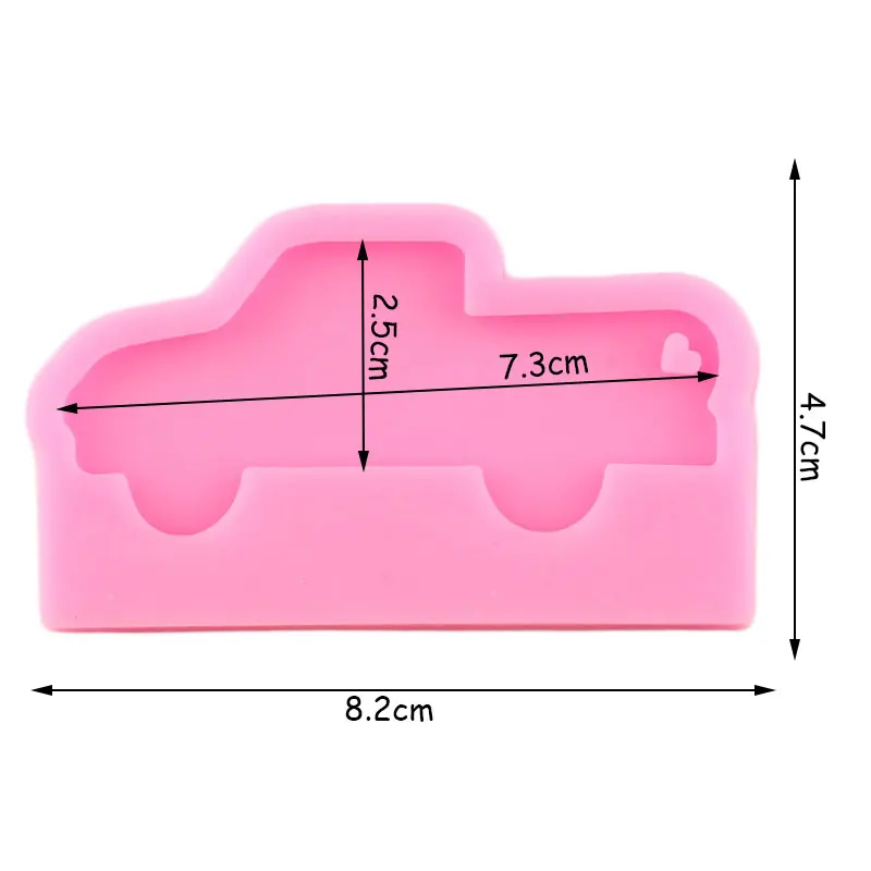 Блестящие Автомобильные силиконовые формы DIY грузовик кольцо для ключей