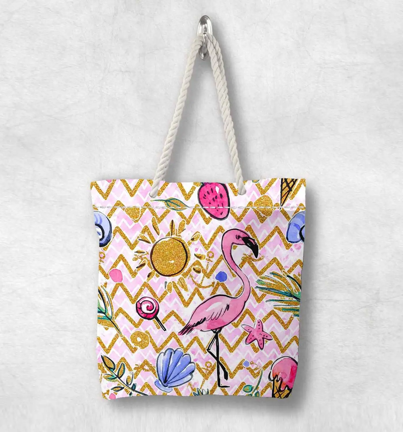 Еще Розовый фламинго животных солнце в виде морских ракушек новое модное белое с