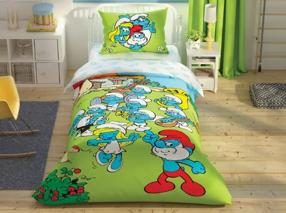 

Tac Smurfs Licensed Single Duvet Cover Set
