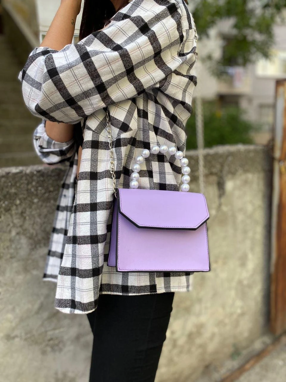

Ladies Leather Bag 100% Color Purple Gospel Cross Bag from Turkey