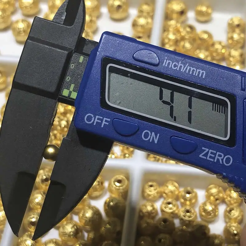 Новое поступление бусины из желтого золота 24 К 3 мм 999 Золото Будды N12308