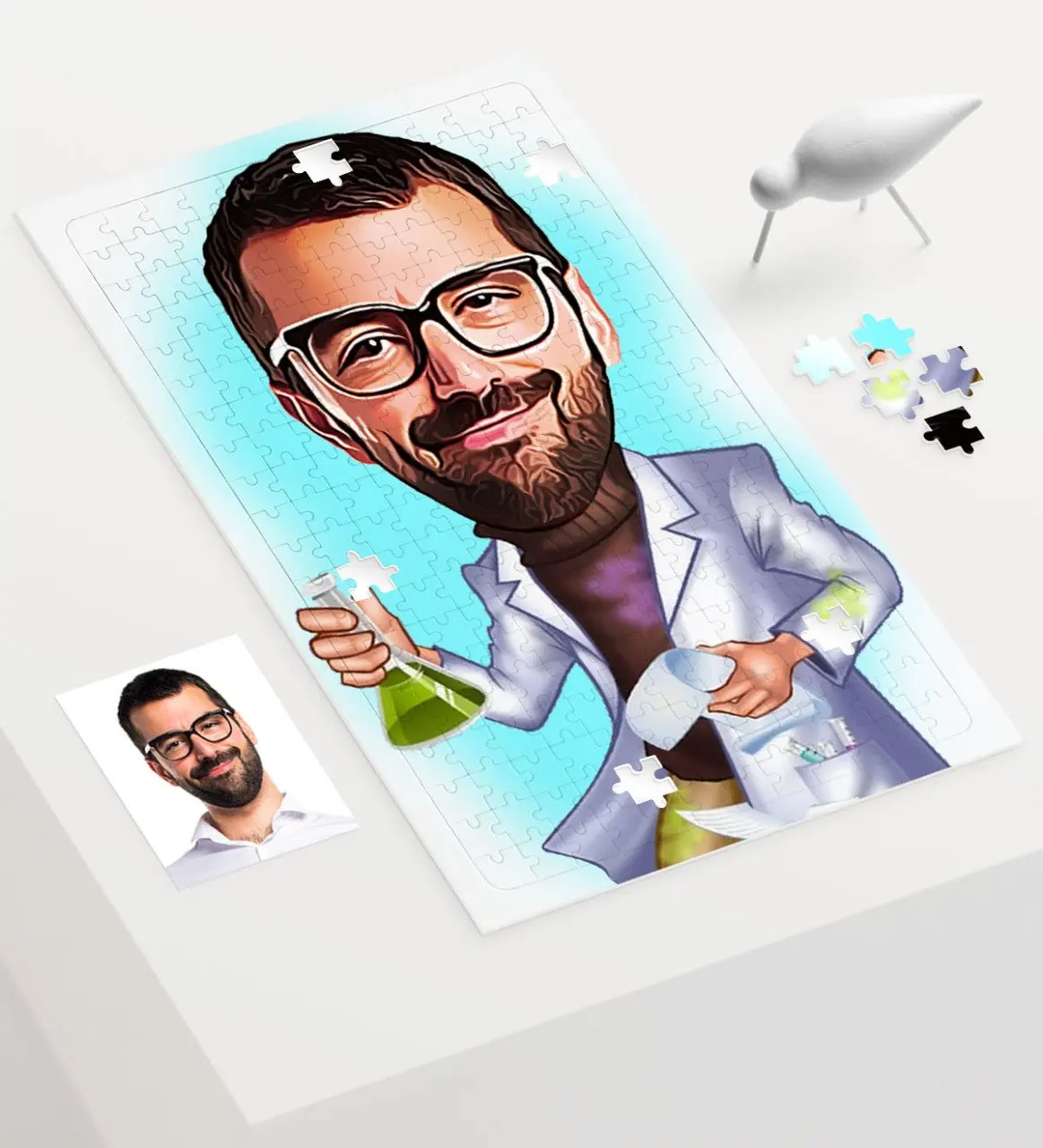 

Персонализированный мистер химический инженер мультфильм 240 штук A3 головоломка-1 украшение подруги подарок момент Счастливый дизайн совре...