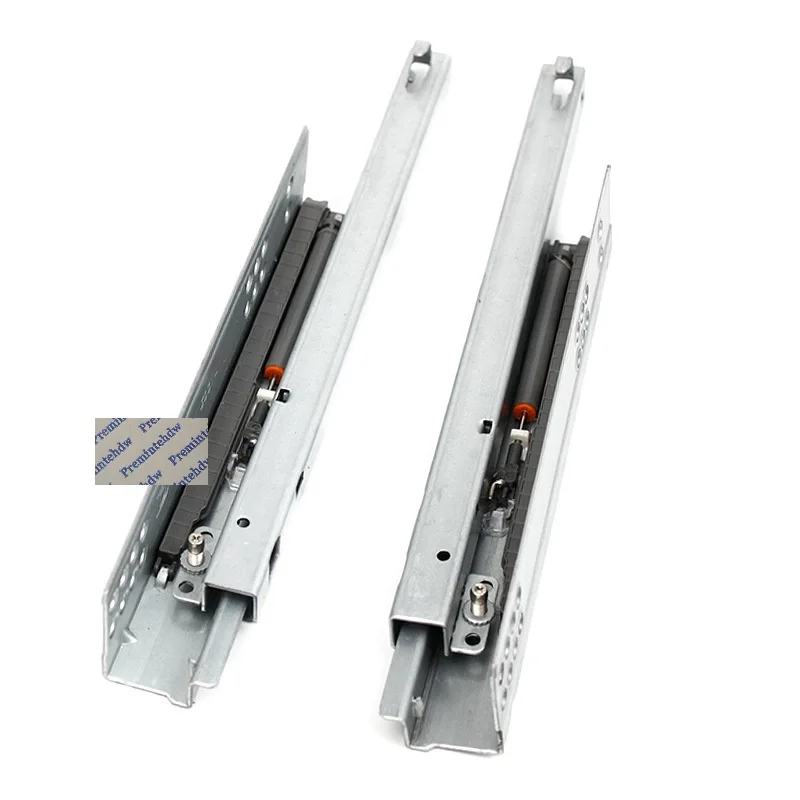 1Pair Under Mount Conceal Half Single Extension Drawer Slide Soft Closing DTC