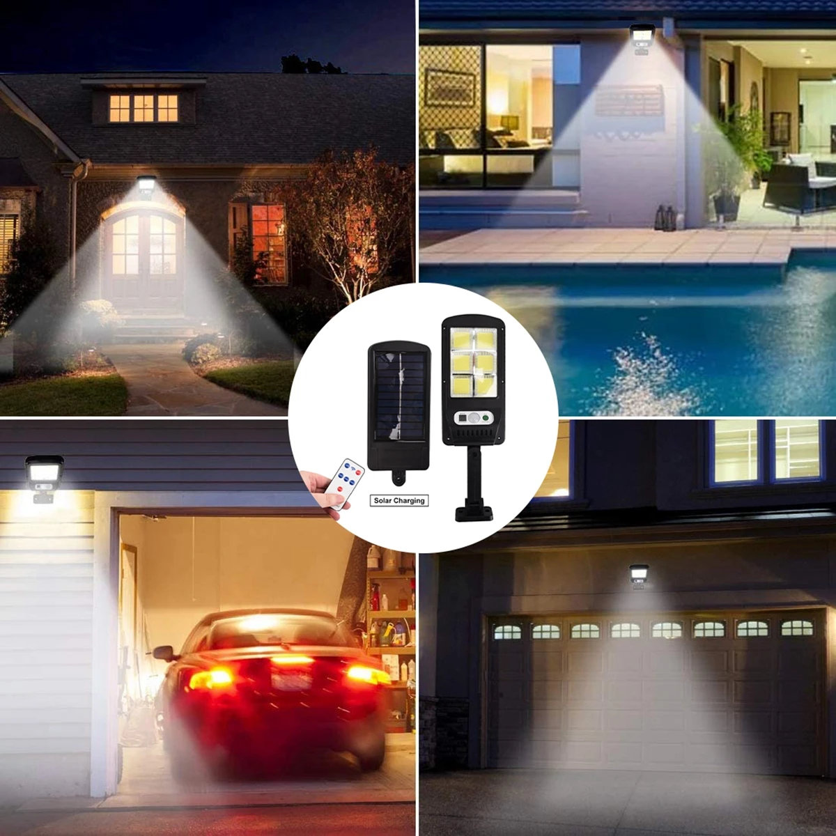 Солнечный COB движения Сенсор уличный светильник светодиодный аварийный