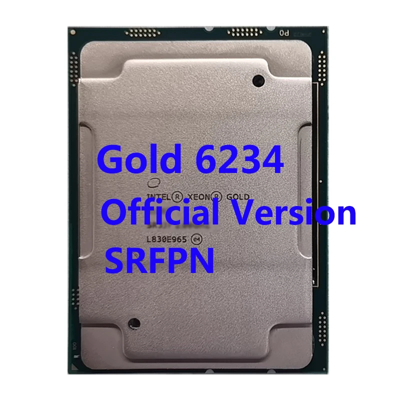 

Intel Xeon Gold 6234 SRFPN 3.3GHZ 24.75MB Cache CPU Processor 8-Cores 16-Thread 130W LGA3647 For Z11PA-U12 Server Motherboard